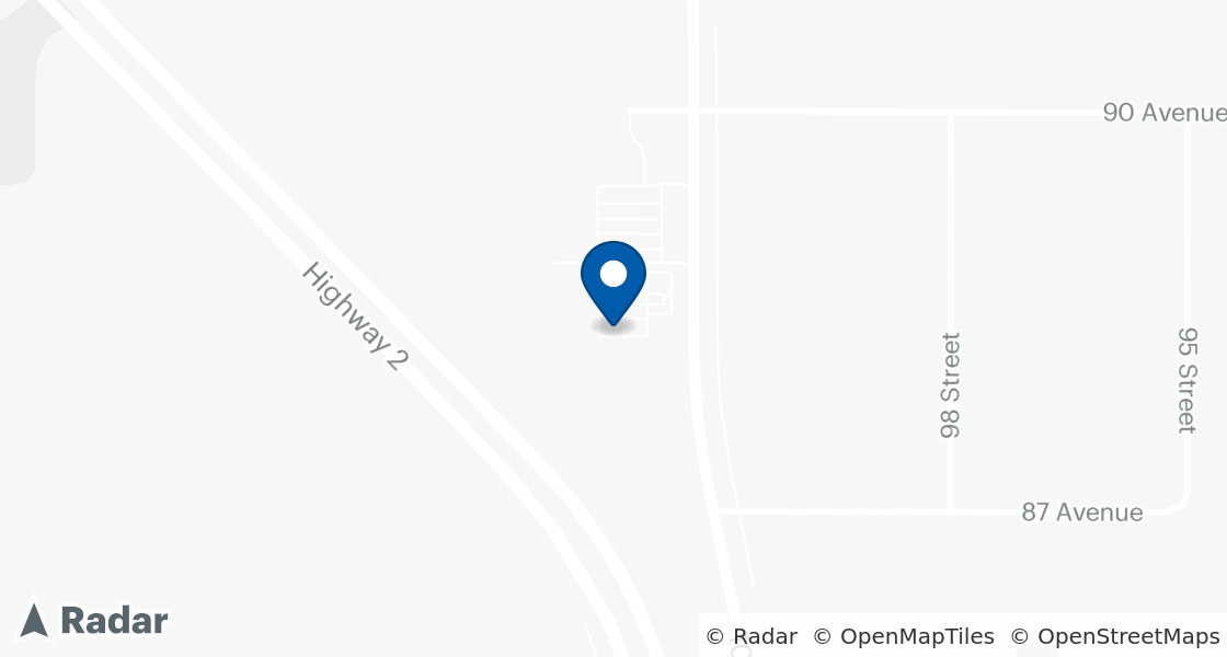 Map of Dairy Queen Location:: 8807 100th St Unit 1, Morinville, AB, T8R 1V5